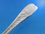 Lap Over Acid Etched by Tiffany Sterling Silver Fish Fork Snails & Leaves 6 1/2"