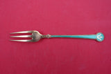 David Andersen Norwegian Sterling Cocktail Fork Vermeil w/ turquoise 5 3/8"