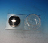 Sterling Silver Cut Crystal Enamel Dresser Jar Deco Style 4 1/4" x 3" (#6050)