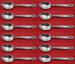 Acorn by Georg Jensen Sterling Silver Demitasse Spoon Set 12 pcs 4 1/4"