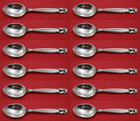 Acorn by Georg Jensen Sterling Silver Demitasse Spoon Set 12 pcs 4 1/4"