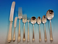 Rosalind by International Sterling Silver Flatware Set Service 80pc P monogram