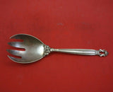 Acorn by Georg Jensen Sterling Silver Salad Serving Fork All Sterling Rounded 9"