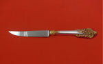 Grande Baroque Gold Accents by Wallace Sterling Silver Steak Knife Custom 8 1/2"