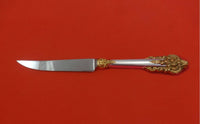 Grande Baroque Gold Accents by Wallace Sterling Silver Steak Knife Custom 8 1/2"