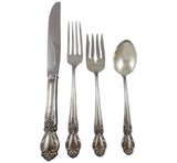 Brocade by International Sterling Silver Flatware Set For 6 Service 24 Pieces