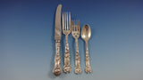 Bridal Rose by Alvin Sterling Silver Flatware Set For 8 Service 57 Pieces