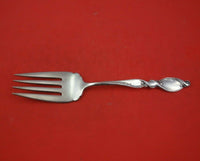 Silver Swirl by Wallace Sterling Silver Cold Meat Fork 8" Serving Silverware