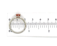 14k White Gold 1.25 Carat Oregon Genuine Natural Sunstone Ring Size 8.25 #J7208