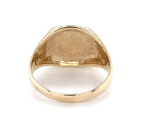 10k Yellow Gold Blank Rounded Square Signet Ring Men's Jewelry Size 6 (#J6415)