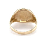 10k Yellow Gold Blank Rounded Square Signet Ring Men's Jewelry Size 6 (#J6415)