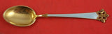 Anitra by Th. Olsens Silver Demitasse Spoon light Blue Enamel Vermeil 3 3/4"