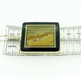 Kaufmann Intarsia Sterling Pendant with Genuine Natural Agate and Onyx (#J4371)