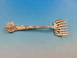 Holly by Tiffany Sterling Silver Hors D'Oeuvre Fork Pierced heart leaves 5 1/4"