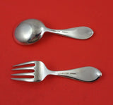 Rose by Kirk Sterling Silver Baby Set 2-Piece Original 3 3/4" Infant Heirloom