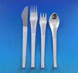 Linje by Hans Hansen Danish Sterling Silver Flatware Set 12 Service 75 pc Modern