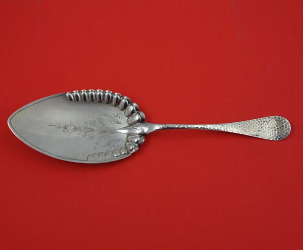 Wood and Hughes Sterling Silver Pie Server FH AS Ruffled Hammered BC 10 1/4"