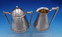 Wave No. 410 by Gorham Coin Silver Sugar & Creamer Early c1850 (#7072)