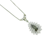 Platinum Pendant 1 Carat Fancy Gray Genuine Natural Diamond GIA Report (#J4654)