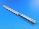 Lap Over Edge Acid Etched by Tiffany Sterling Dessert Knife HH SP w/ Seaweed