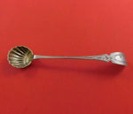 Coin Silver Mustard Ladle GW Shell Bowl Hand Engraved Handle 4 1/2" Serving