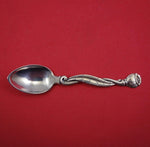 Danish Sterling by Various Makers Sterling Silver Demitasse Spoon w/Leaf, Flower