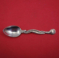 Danish Sterling by Various Makers Sterling Silver Demitasse Spoon w/Leaf, Flower