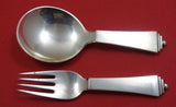 Pyramid by Georg Jensen Sterling Silver Baby Set 2-Piece Child's Flatware