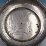 Gorham Sterling Silver Butter Pat with Engraved Butterfly Cattails #1530 (#6651)