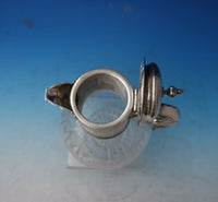JK TH and GW English Sterling Silver Decanter with Cut Crystal Bearded Man #5858
