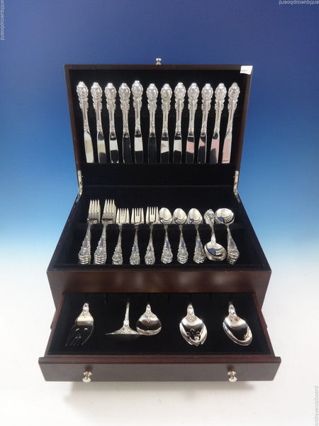 Sir Christopher by Wallace Sterling Silver Flatware Set For 12 Service 65 Pieces
