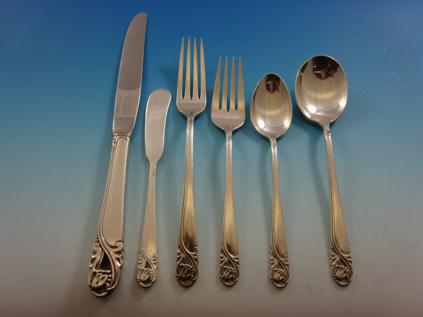 Spring Glory by International Sterling Silver Flatware Set 12 Service 72 Pieces