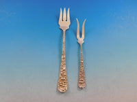 Rose by Stieff Sterling Silver Flatware Set for 12 Service 97 pc Repousse Dinner