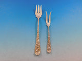 Rose by Stieff Sterling Silver Flatware Set for 12 Service 97 pc Repousse Dinner