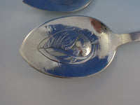 Danish Sterling Silver Fish Serving Set 2-Piece with Fish Dated 1937 9"