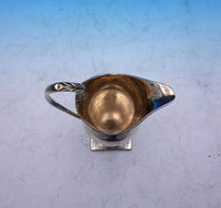 Early Sterling Silver Milk Pitcher / Syrup Pitcher Bright-Cut Beaded (#3828)