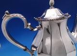 Kenilworth by International Sterling Silver Tea Set 4pc with SP Tray (#8558)