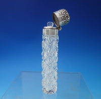 Sterling Silver and Cut Crystal Perfume Bottle c.1920 4 1/4" (#5381)