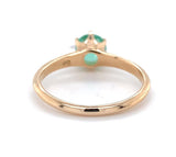10k Yellow Gold Antique .72ct Genuine Natural Emerald Ring Size 6.25 (#J6382)