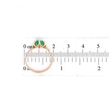 Victorian .80ct Genuine Natural Emerald 14k Rose Gold Ring Jewelry (#J5778)