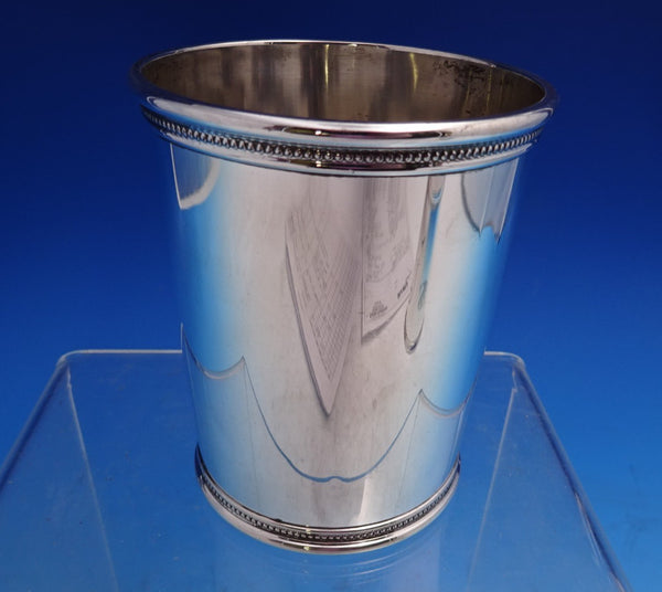 Mark J. Scearce Sterling Silver Mint Julep Cup Beaded Presidential RMN (#8599)