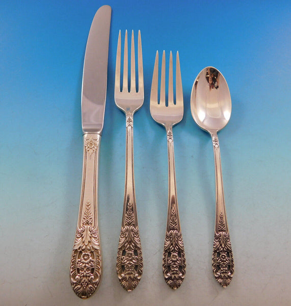 Crown Princess by International Sterling Silver Flatware Set 12 Service 53 pcs