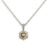 Platinum 1.98 Carat Precious Genuine Natural Topaz Pendant with Chain (#J6967)