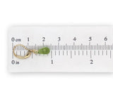 14k Gold 3.09 Carat TW Genuine Natural Peridot Briolette Drop Earrings (#J7132)
