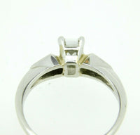 Platinum Genuine Natural Diamond Ring 2/3ct Specialty Emerald Cut (#J748)