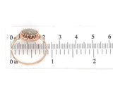 10k Rose Gold 5.10 Carat Genuine Natural Gold Vein Quartz Ring Size 9.25 #J6936