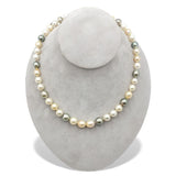 8.5-10mm Tahitian South Sea Pearl Multi-Color Necklace Jewelry (#J4414)