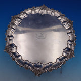 A. Benson & A. Henry Benson English Victorian Sterling Silver Salver Tray #8426