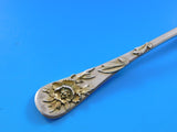 Lap Over Tiffany & Co Sterling Silver Ice Cream Spoon Applied Flowers c1880's
