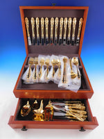 Esplanade Gold by Towle Sterling Silver Flatware Set for 12 Service 91 pieces